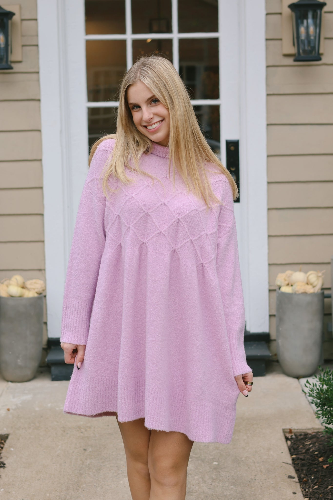 Jaci Sweater Dress Lavender Giana Rose Couture Jaci Sweater Dress Lavender Giana Rose Couture