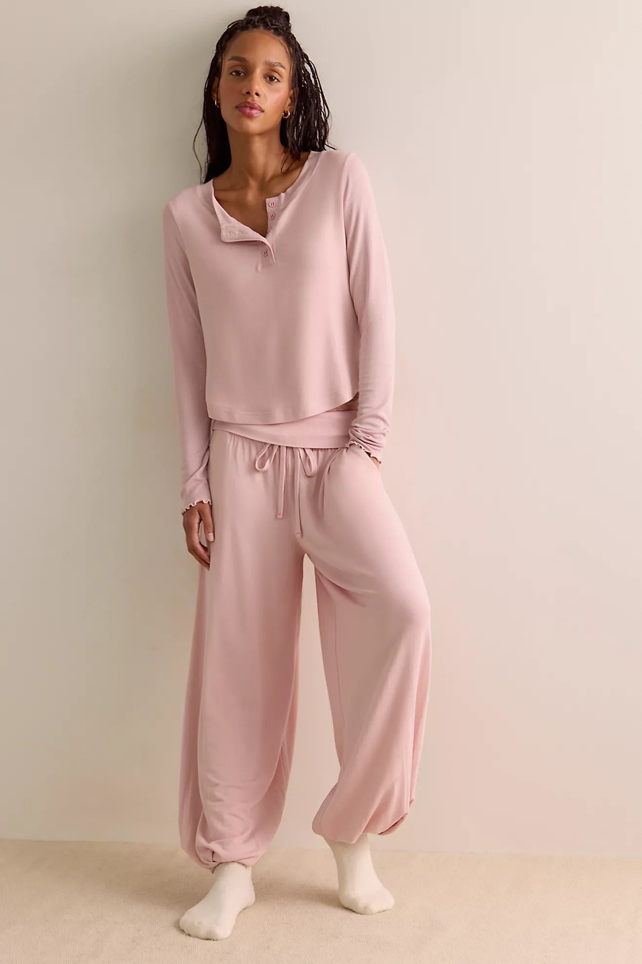 Dream State Jogger by Free People in Peach