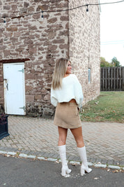 Make a Debut Mini Skirt Light Brown