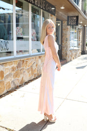 Swept Away Satin Maxi Blush