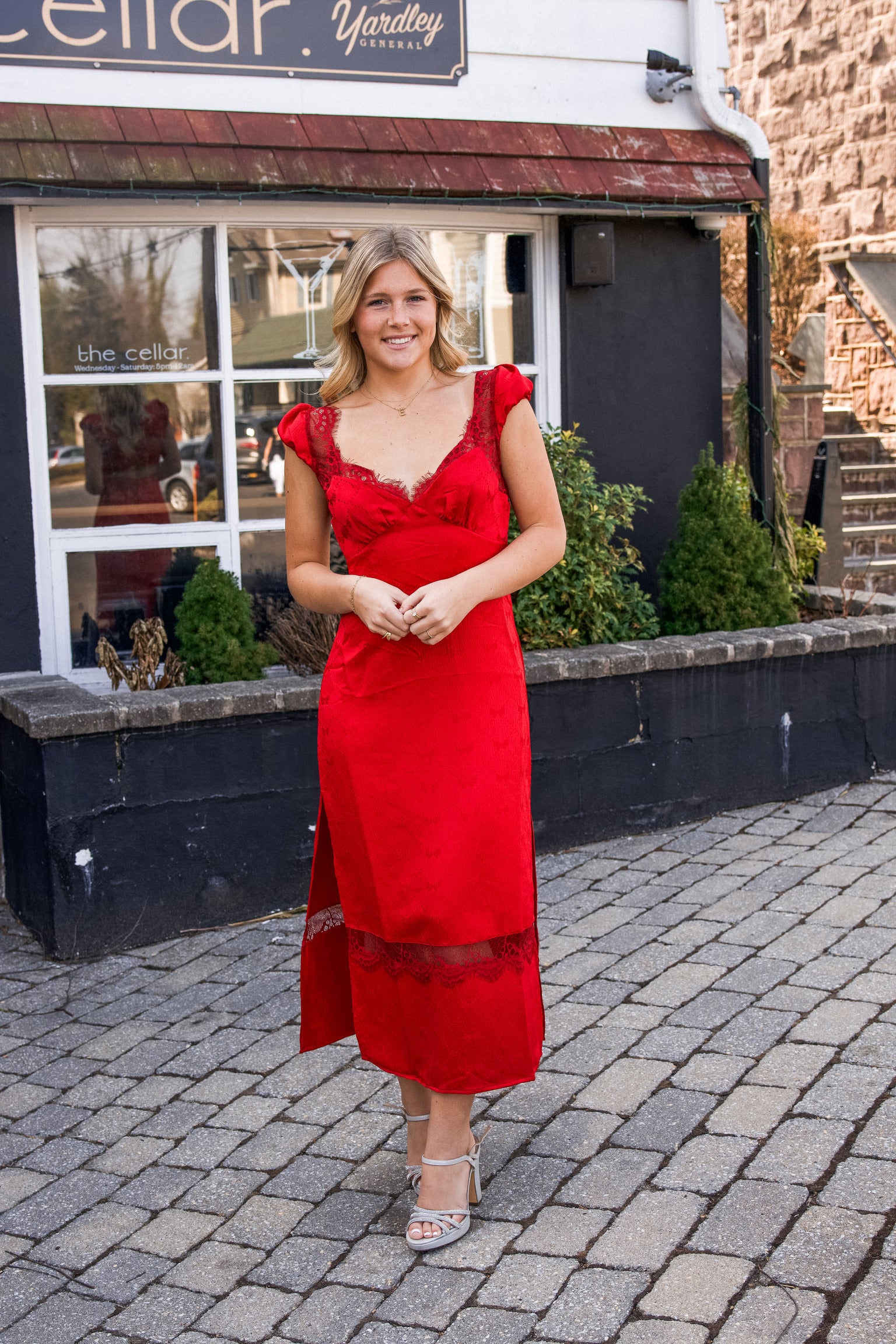 ワンピース QOOZA Frill Heart Dress RED Foolish Heart Midi Dress by Free People – Giana Rose Couture