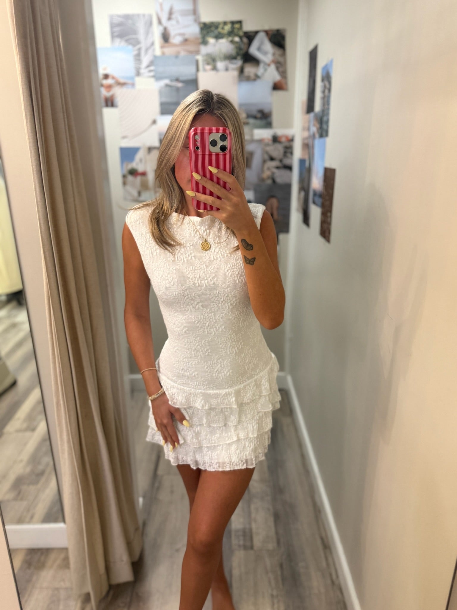 Daffodil Drop-Waist Mini White