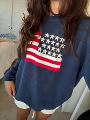 Home of the Free Sweater Navy