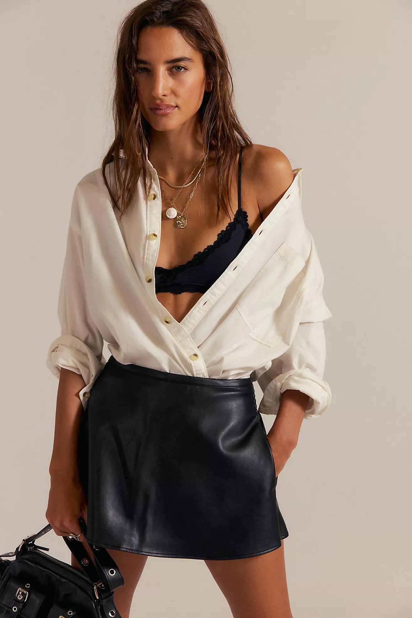 Paradise Found Vegan Skort Black