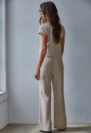Grover Striped Set Mocha Cream