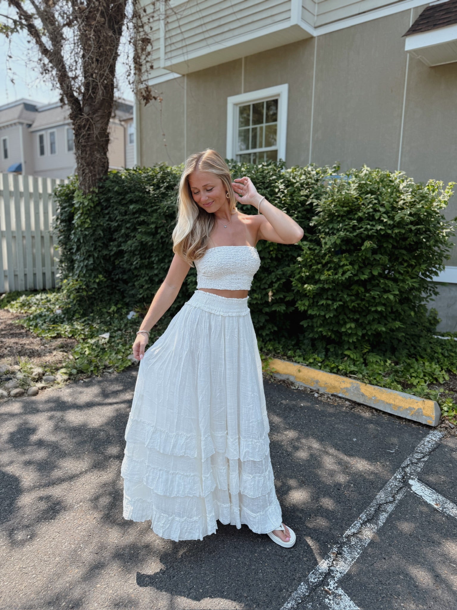 Brynn Maxi Skirt White FP