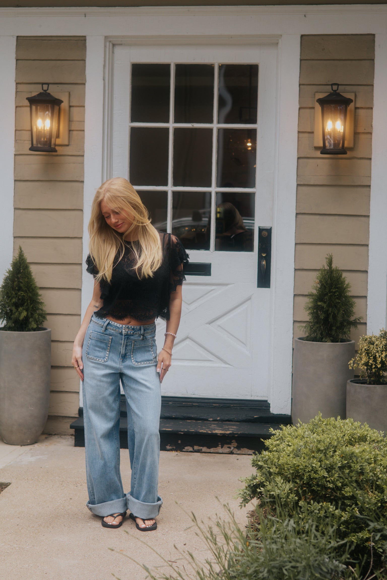 Nori Super Light Wash Wide Leg | Hidden