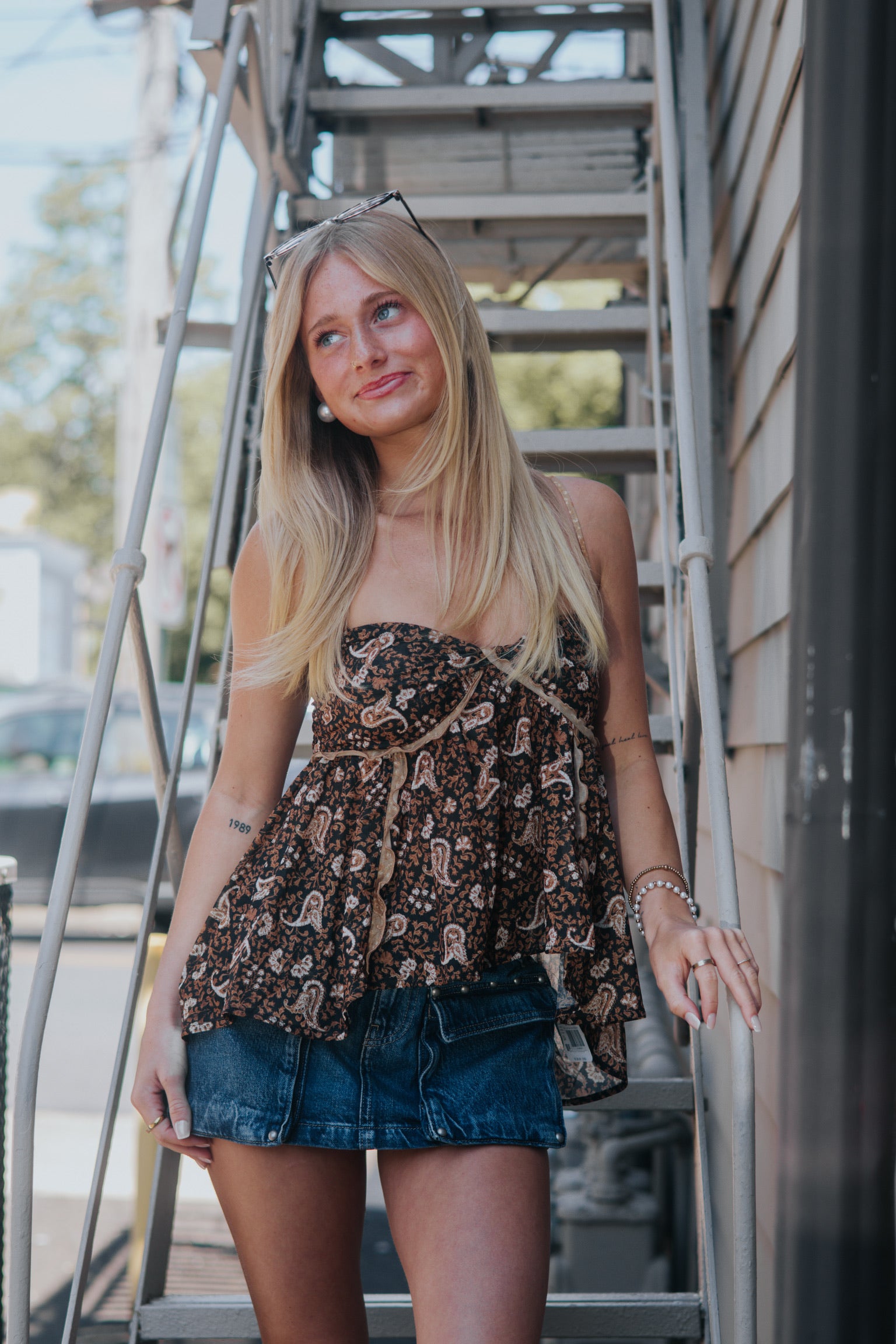 Malia Babydoll Tank | Black Combo | Free People