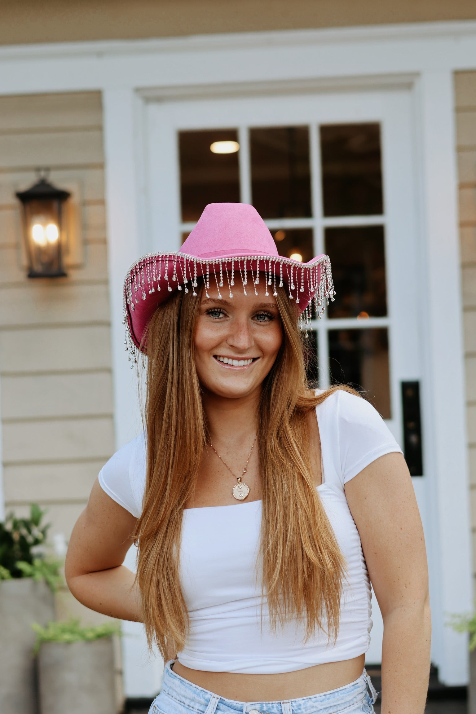 Rhinestone Fringe Cowgirl Hat