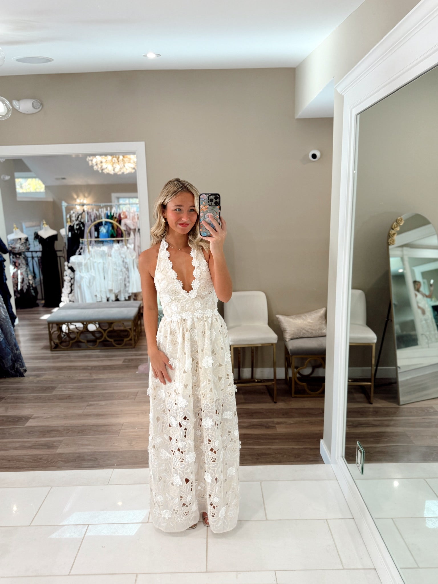 Sienna V-Neck Gown - Cream - M - ELLIATT Sienna V-Neck Gown - Cream - M - ELLIATT