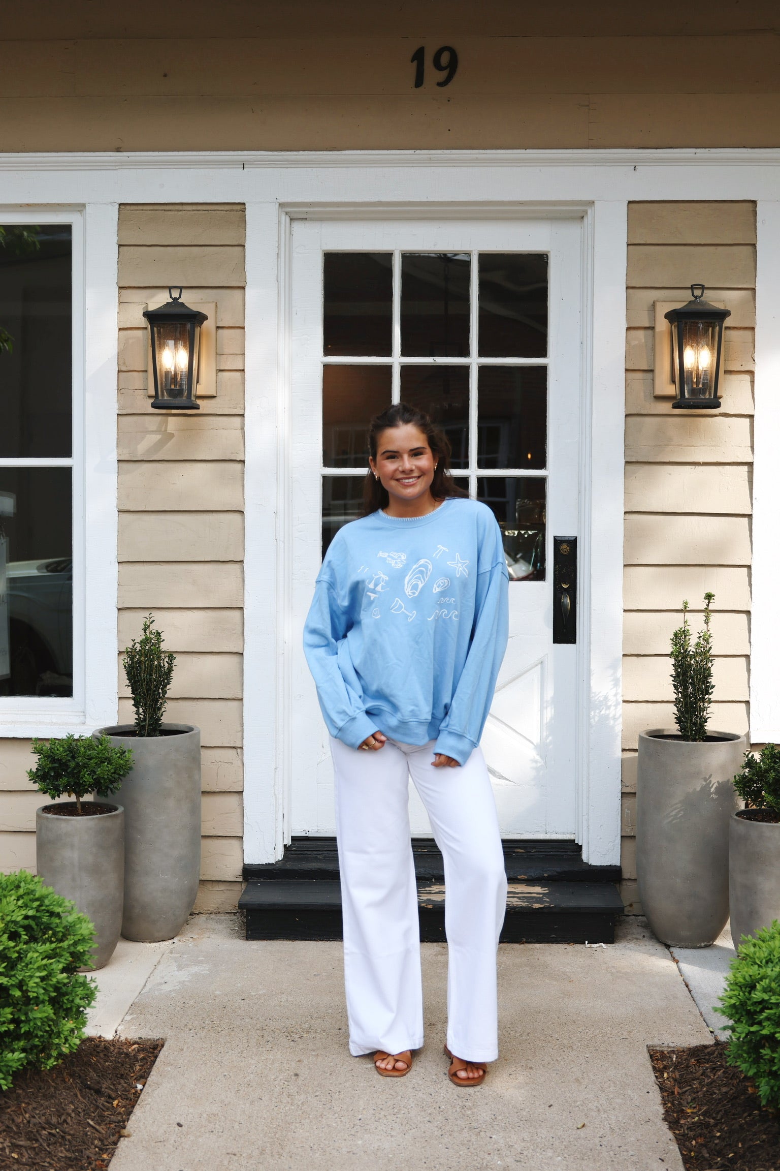 "Summer Vibes" Embroidered Sweatshirt