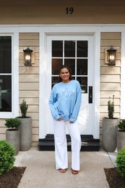 "Summer Vibes" Embroidered Sweatshirt
