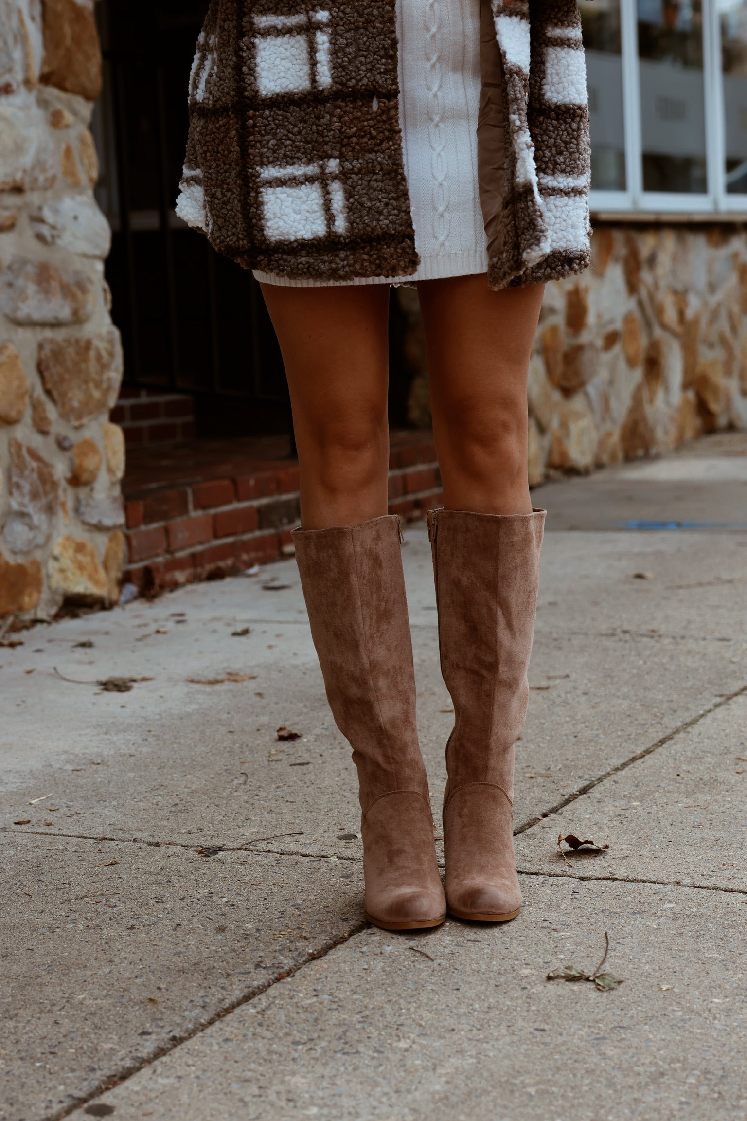 Wake Suede Tall Boots Taupe