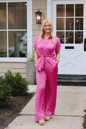 Tori Jumpsuit Bright Rose