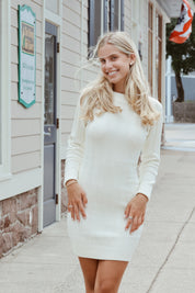 Suzie Ivory Long Sleeve Mini Dress