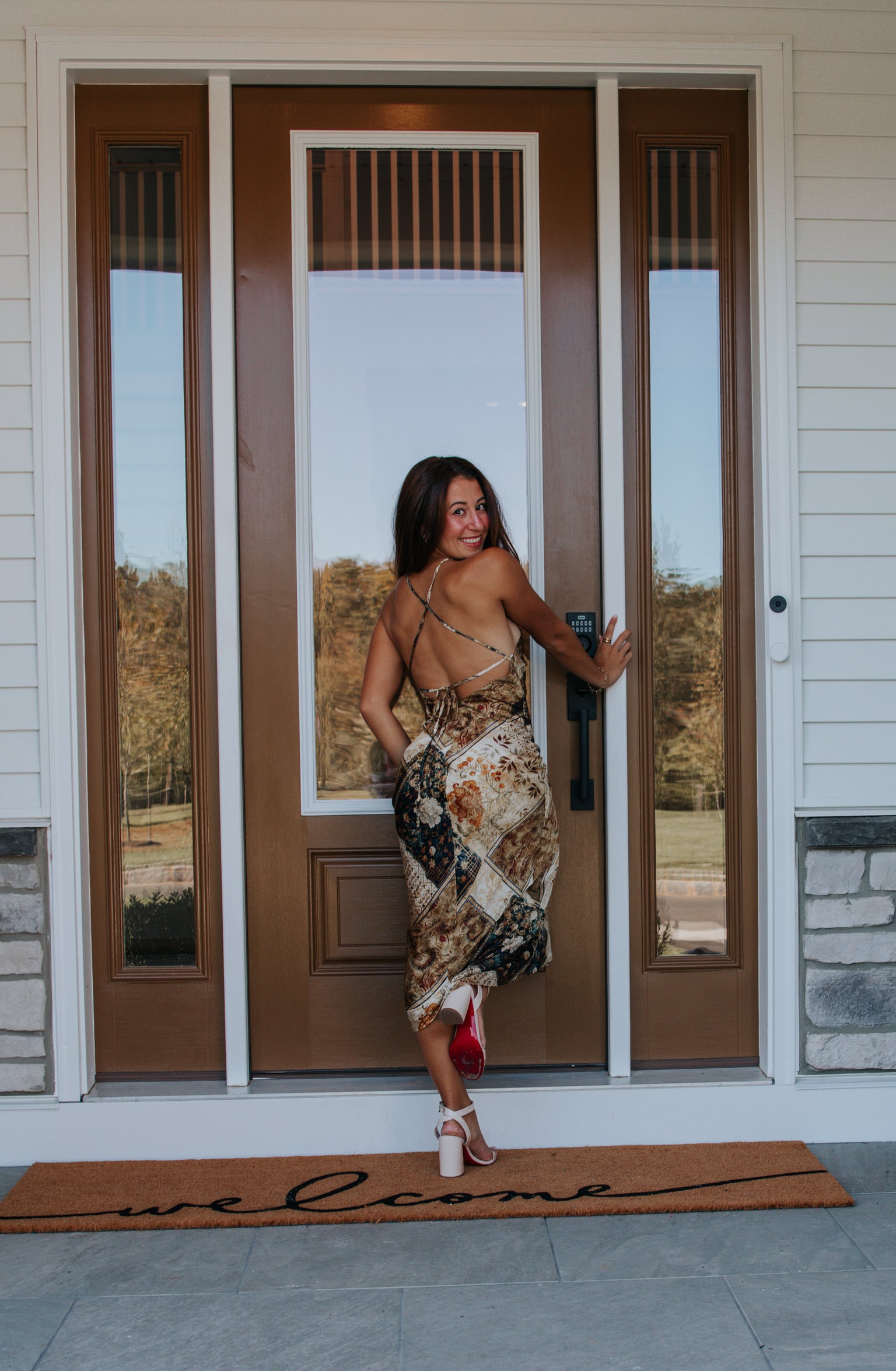 Tate Bandana Print Midi Dress | Lulus