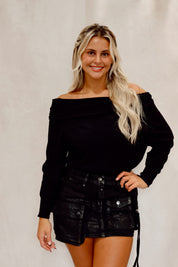 Steph Slouchy Sweater Black