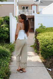 Posie Embroidered Denim Olive