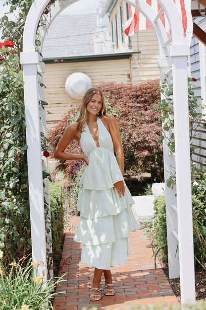 Palm Springs Tiered Maxi Mint