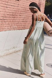 Hot Shot Strappy Onesie in Green Tea