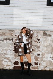 Mallory Plaid Sherpa Jacket