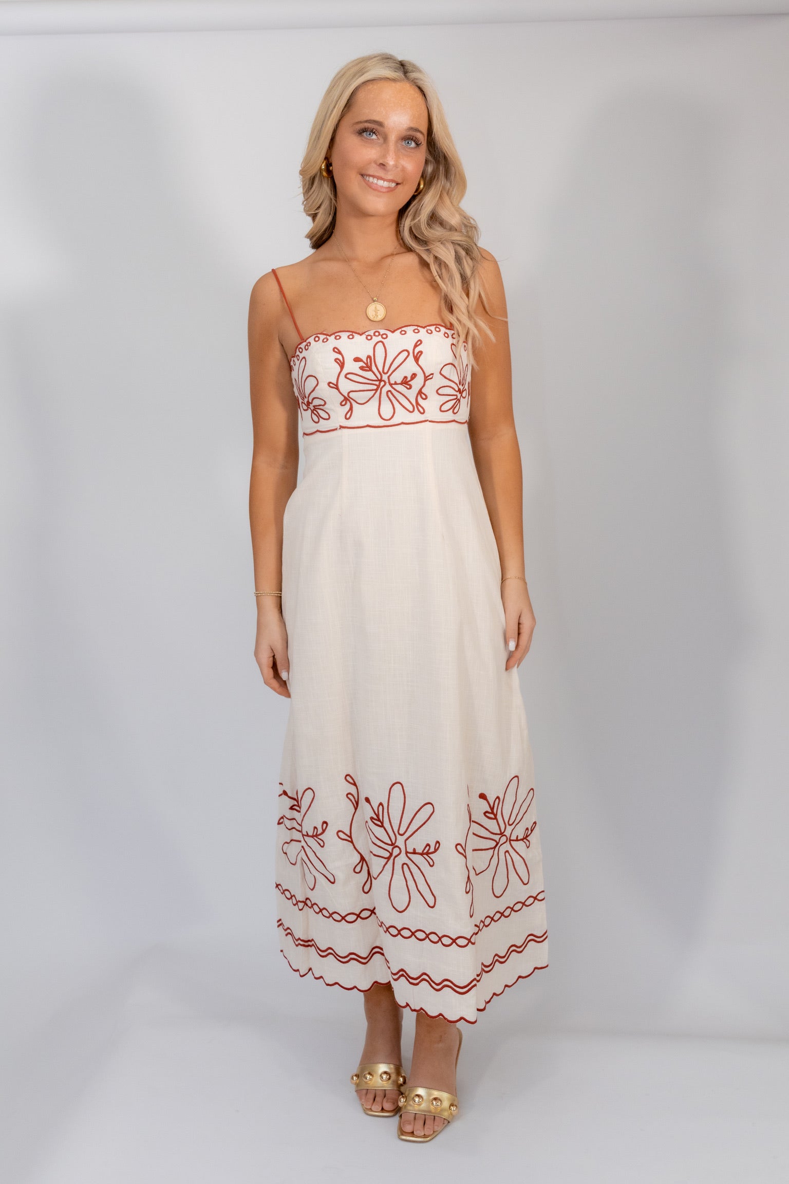 Coastal Chic Maxi Oat/Red