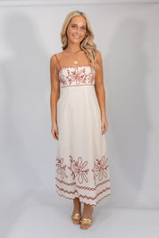 Coastal Chic Maxi Oat/Red