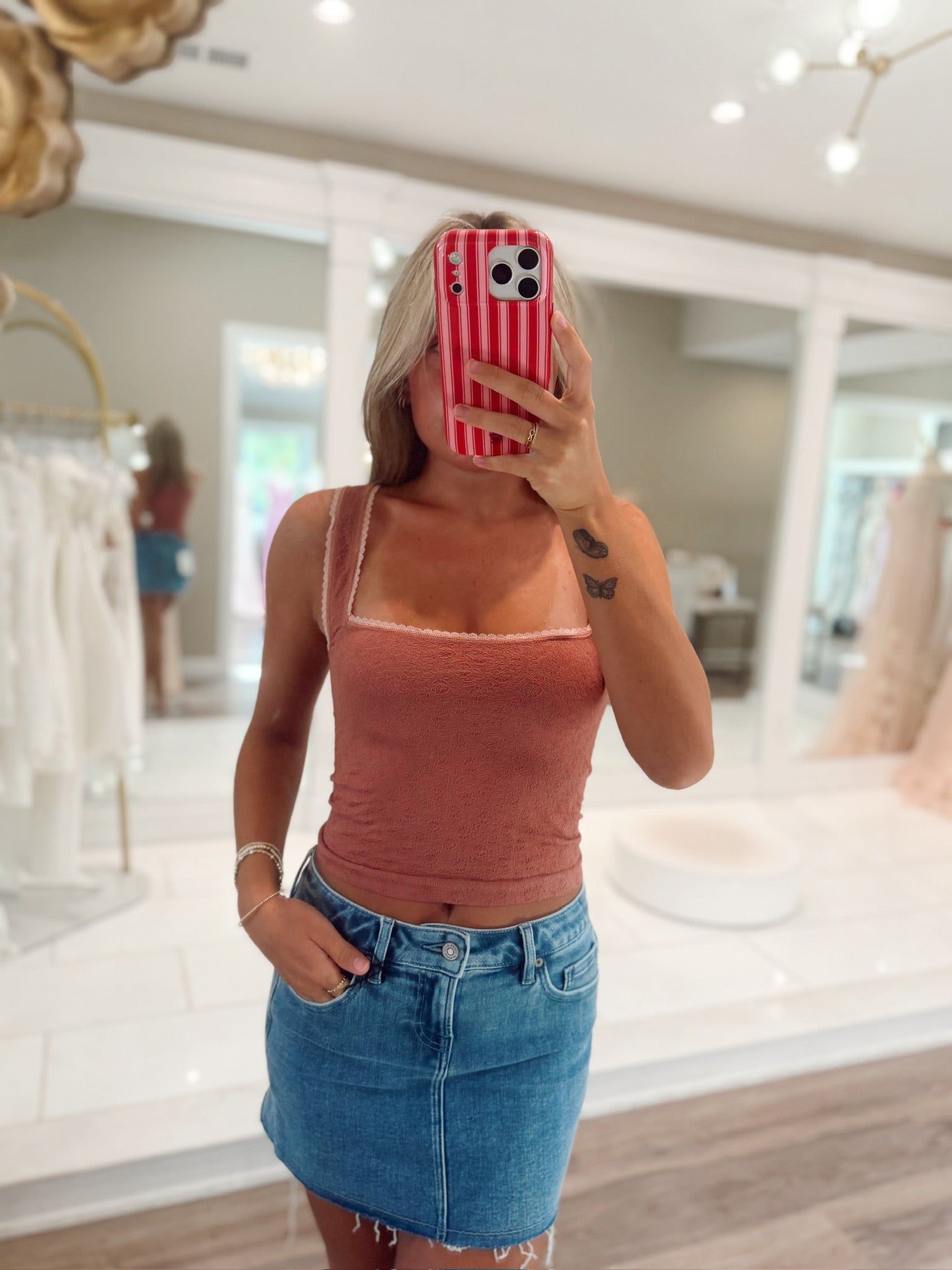 Sweet Point Seamless Cami | Light Mahogany | Free People