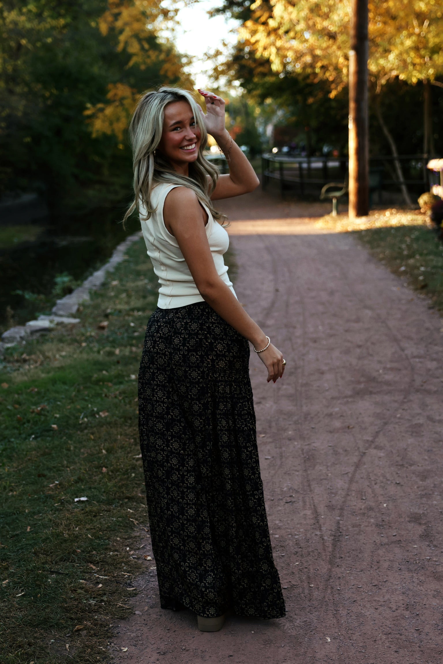 So Charming Wide-Leg Pants Black Combo Tuscany