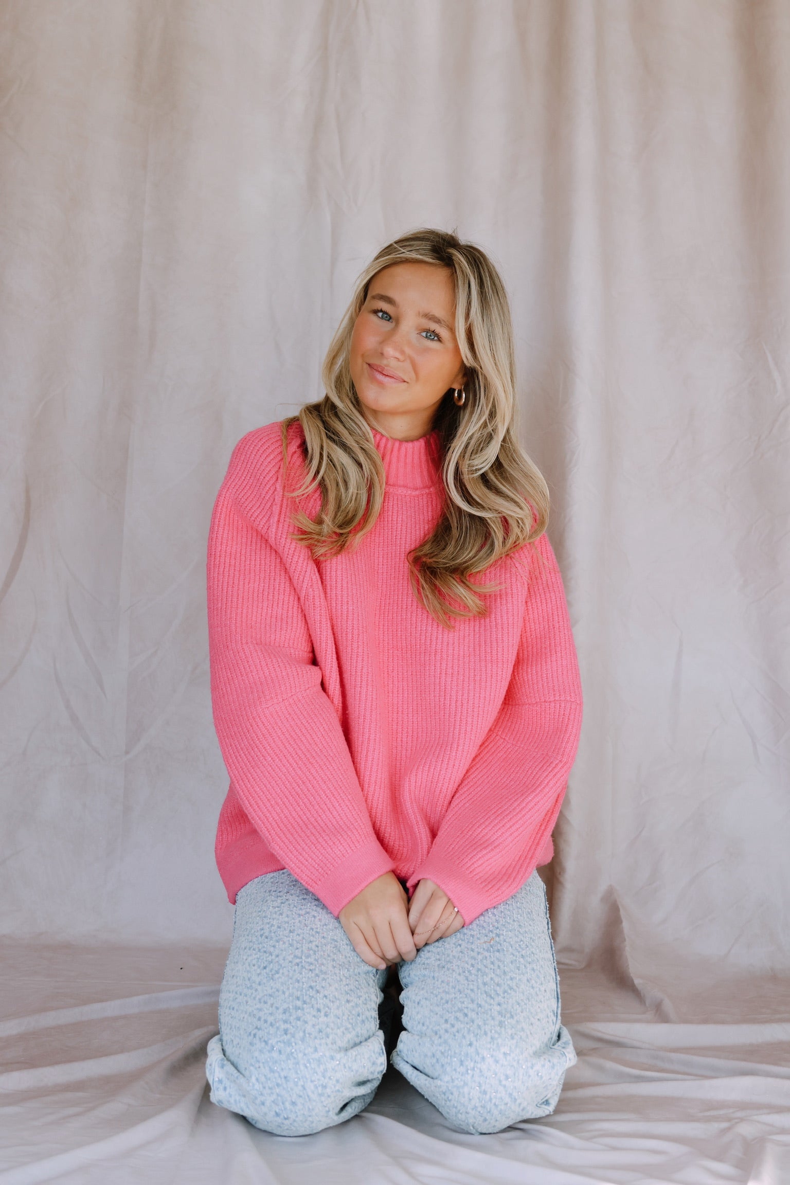 SUNRISE ピンク　セーター Sunbeam Sweater Hot Pink FP – Giana Rose Couture