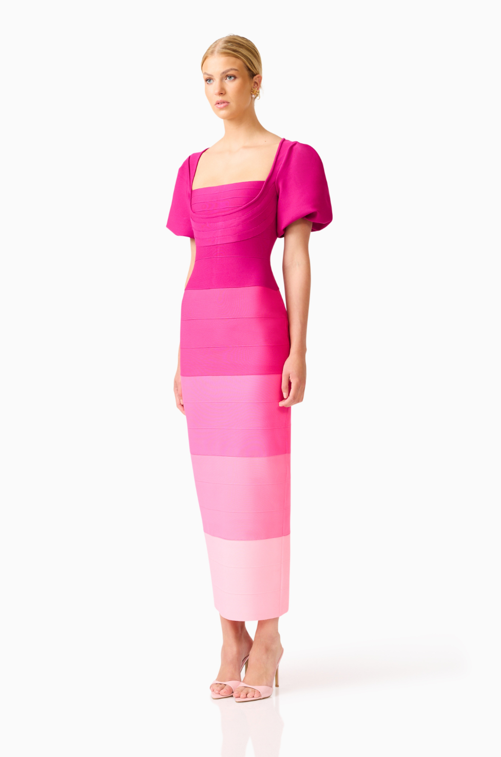 Florava Midi Dress | Pink Multi | Elliatt