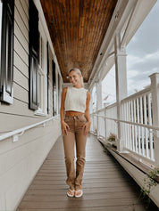 Classic Cable Knit Top Cream