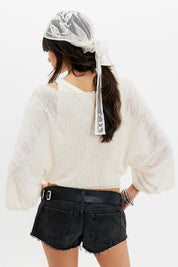 Amber Breeze Off-The-Shoulder Sweater Ivory