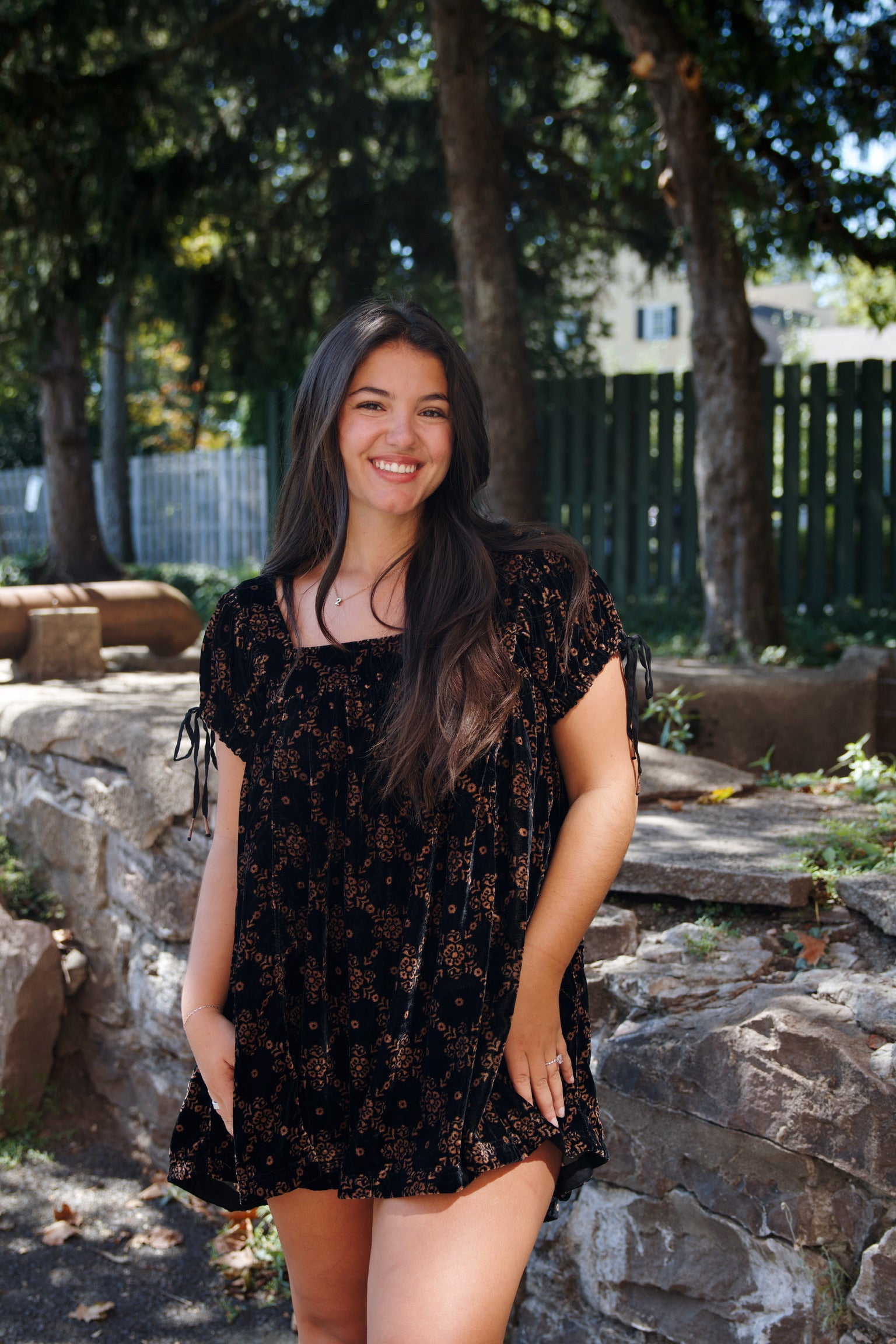 Velvet Summer Camp Tunic Black Combo FP – Giana Rose Couture