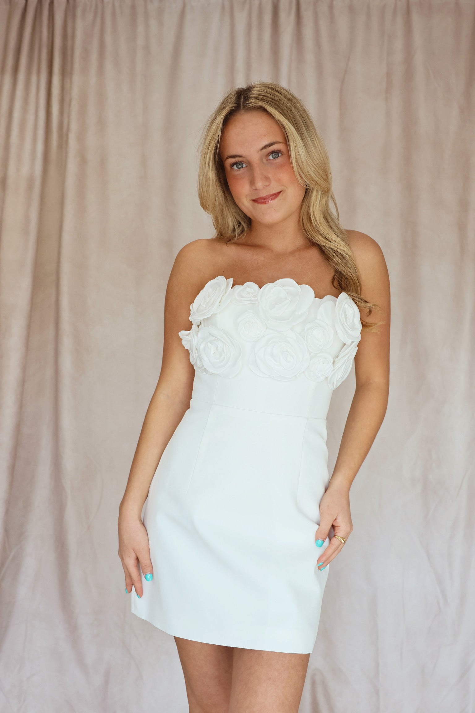 AVERIE MINI DRESS - IVORY