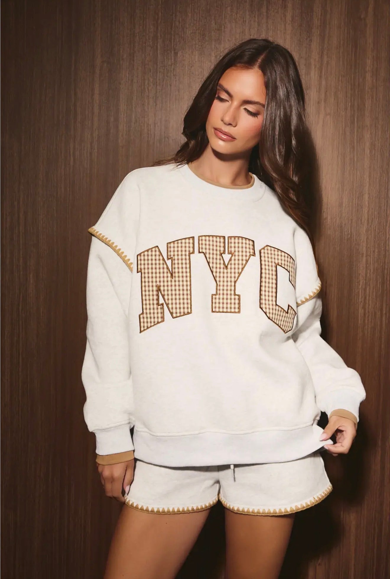 Cozy Girl NYC Stitched 2 Piece Set (SOLD AS SET)