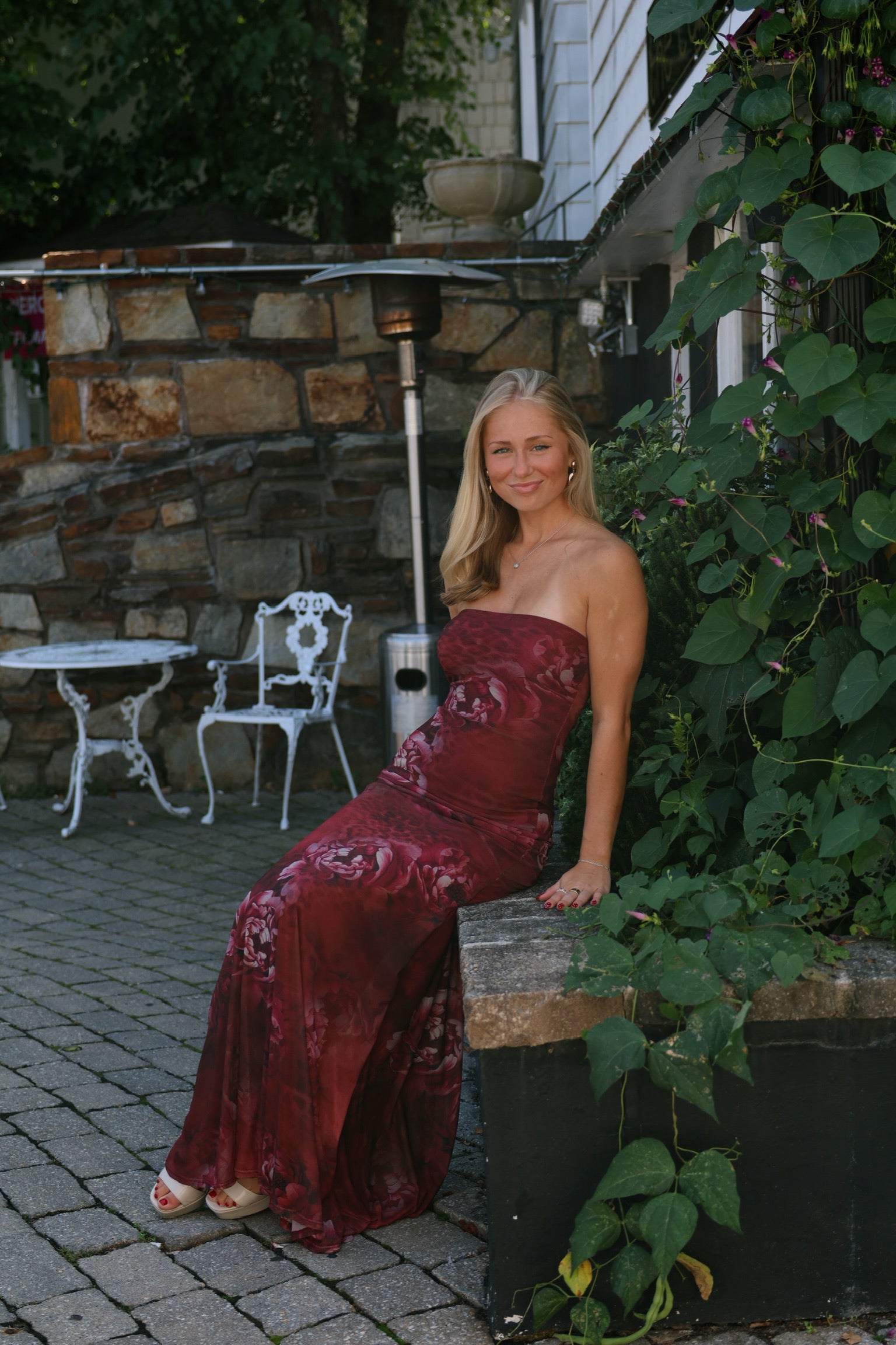 Cheetah Rose Strapless Maxi