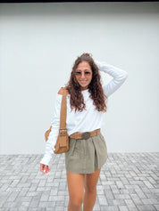 Riverfront Surplus Mini Skirt | Beech Leaves | Free People