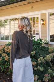 We The Free Celeste Quarter Zip in Teak | Free People