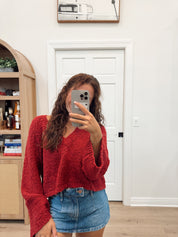 Heartland Cotton Pullover | Richest Red | Free People