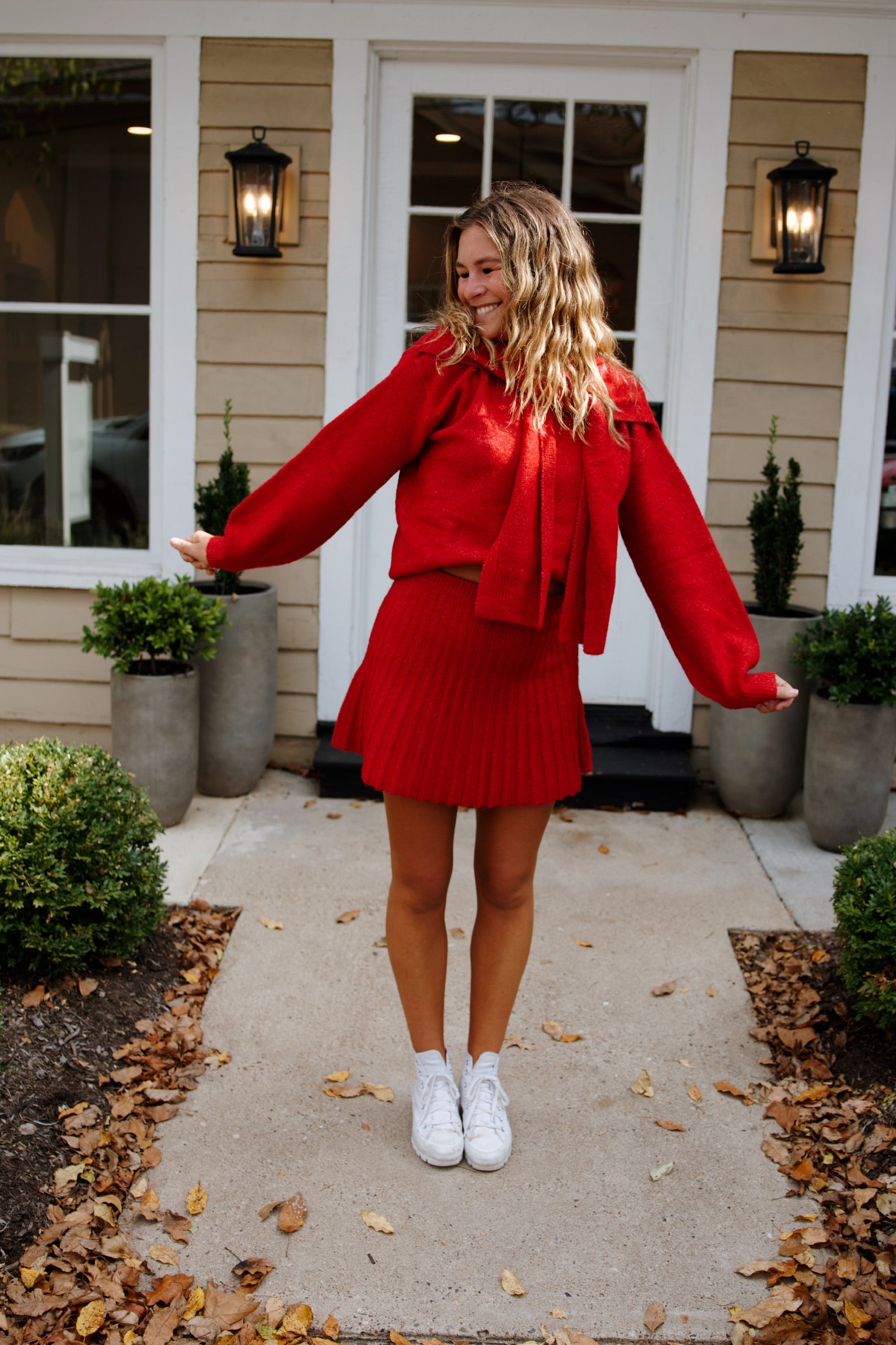 Holly Sweater Set Red