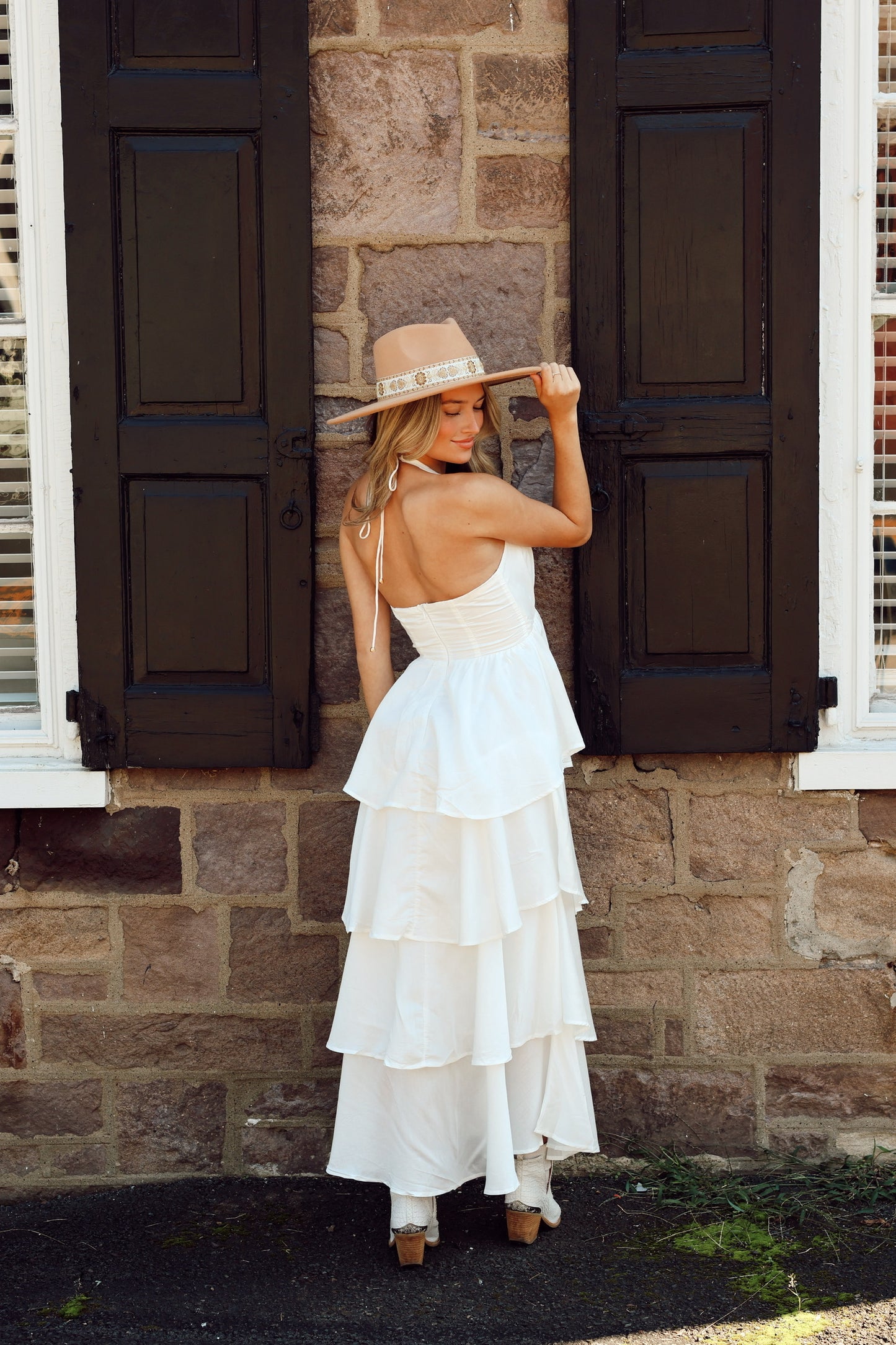 Palm Springs Tiered Maxi White