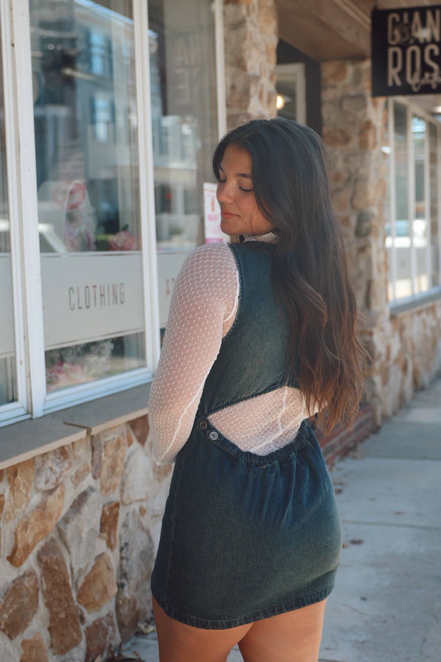 Atlas Denim Mini Dress in Vintage Indigo by Free People