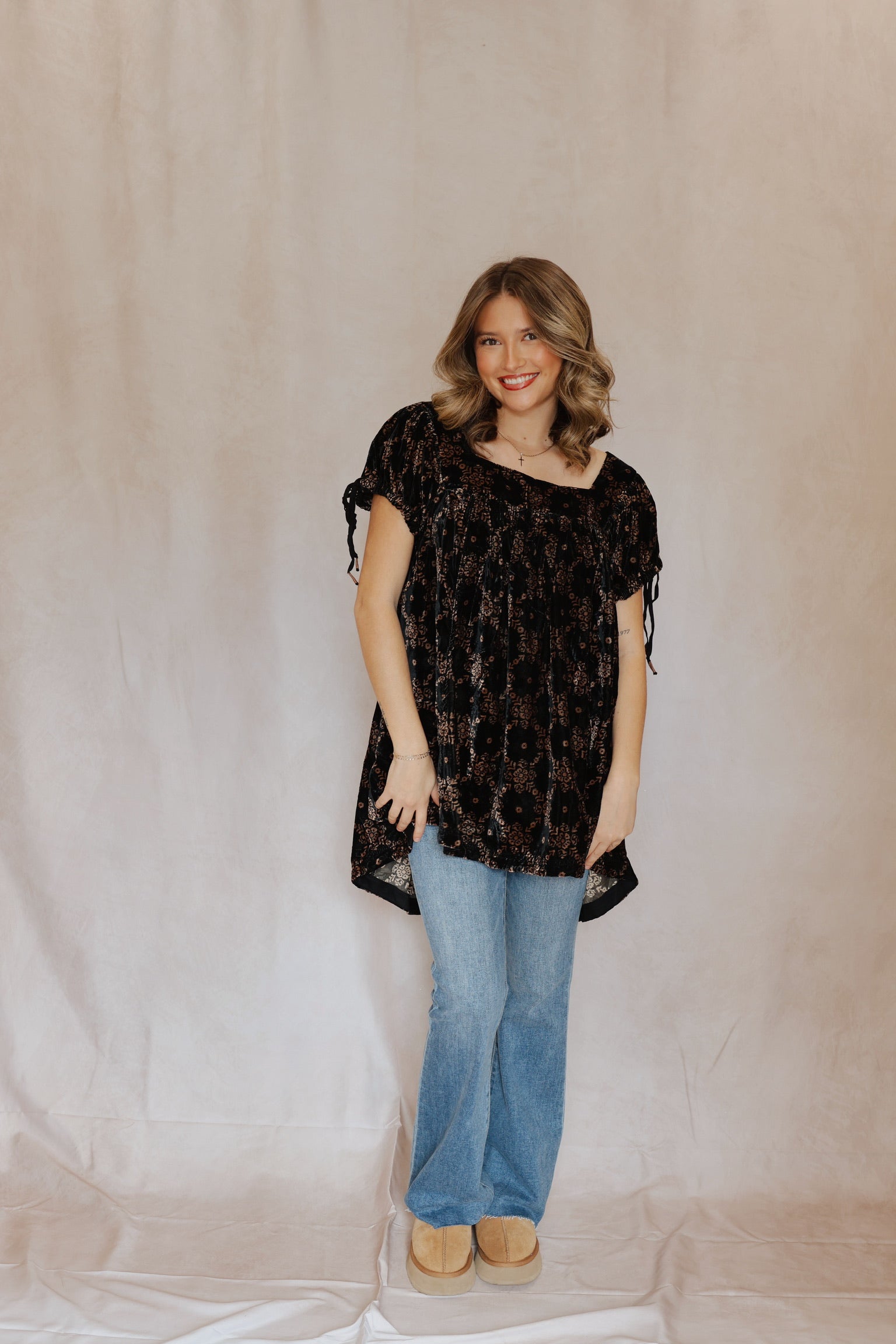 Velvet Summer Camp Tunic Black Combo FP