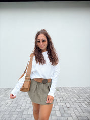 Riverfront Surplus Mini Skirt | Beech Leaves | Free People