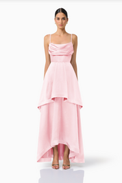 Zimelle Tiered Maxi Dress | Baby Pink | Elliatt