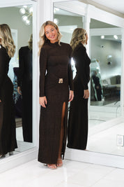 Indira Gown by Elliatt in Black/Gold