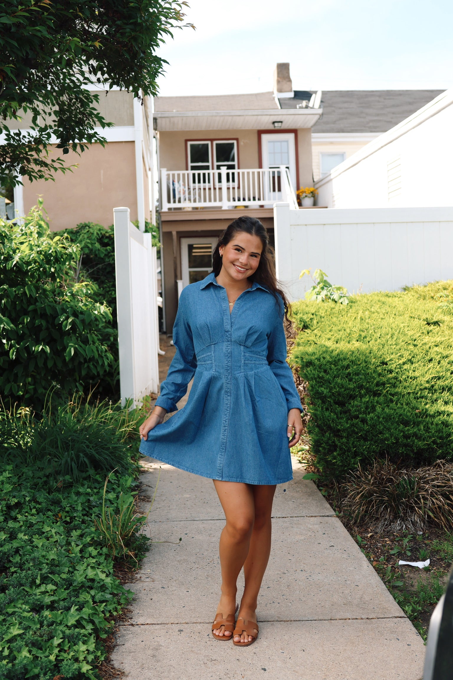 Aria Dress Chambray Blue