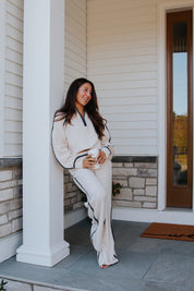 Sunday Chic Quarter Zip Sweater Vintage Havana