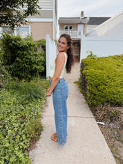 Dana Lace Up Denim Pants